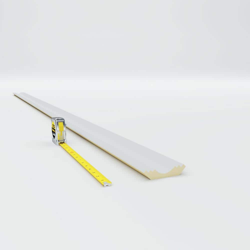 94.5" White Polyurethane Smooth Crown Moulding