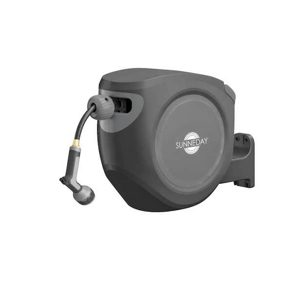 100 ft. Retractable Hose Reel 5/8 Retractable Hose Reel Easy to Assemble Water Hose Reel with Flexible Swivel Mount