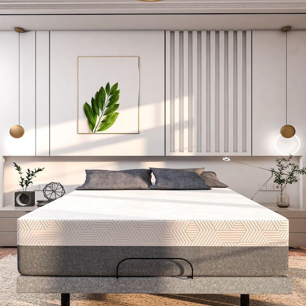 Split King Hybrid Medium-Firm Mattress 12 in. Mattress-in-a-Box, Cooler Sleep, Breathable, Supportive, Pressure Relief