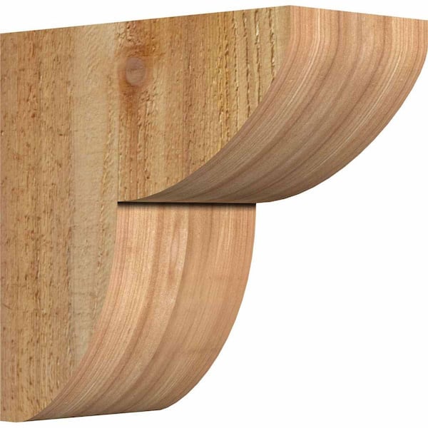 Ekena Millwork 4 in. x 8 in. x 8 in. Western Red Cedar Crestline Rough Sawn Corbel