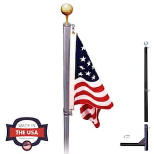 RV Travel and Camp 21 ft. Defender Flagpole and Hitch Mount Pole Bracket with 3 ft. x 5 ft. U.S. Flag