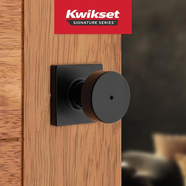 Pismo Matte Black Bed/Bath Square Door Knob