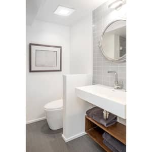 50 CFM Ceiling/Wall Mount Easy Roomside Installation Bathroom/Bath Exhaust Fan with Adjustable LED Lighting, ENERGY STAR