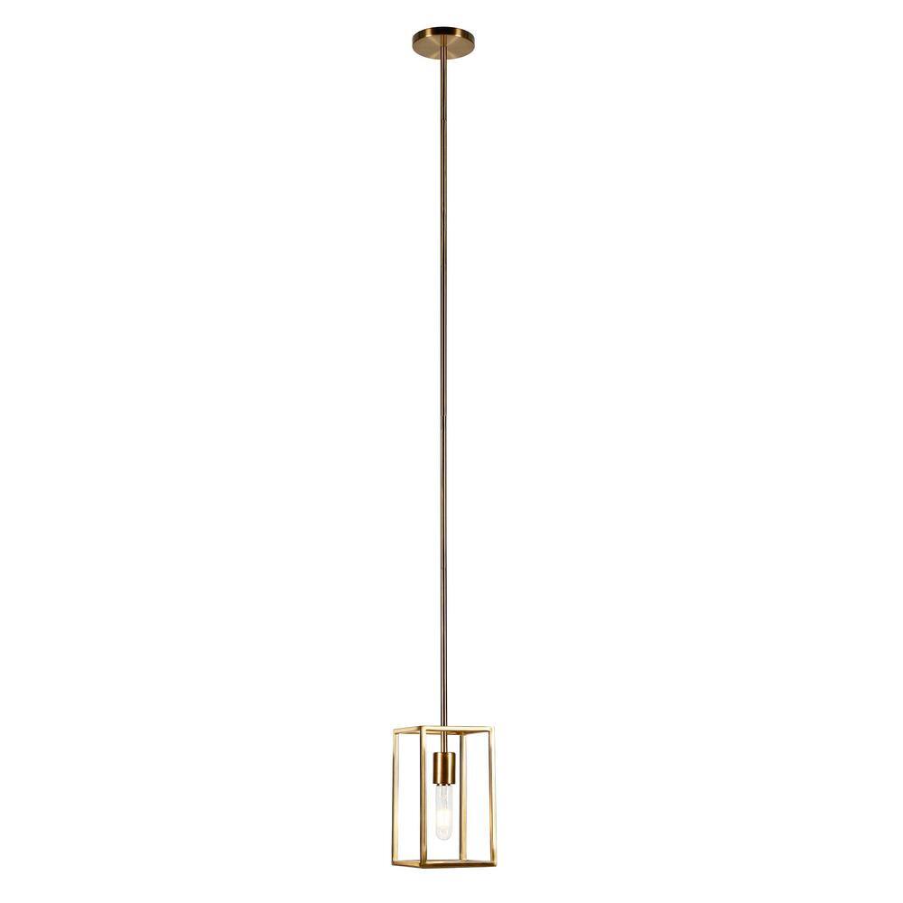 Kilkenny Geometric Brass Square Pendant with 8 ft Cord