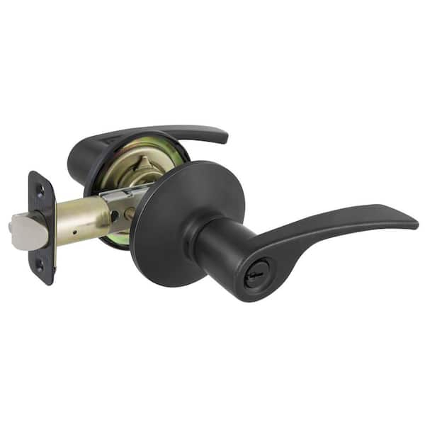 Kensington Matte Black Keyed Entry Door Lever