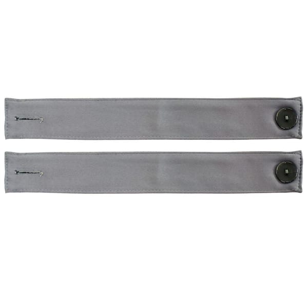 Sunnydaze Gray Fade Resistant Fabric Curtain Tie Back (Set of 2)