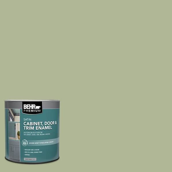 BEHR PREMIUM 1 qt. #PPU11-08 Moss Print Satin Enamel Interior/Exterior Cabinet, Door & Trim Paint