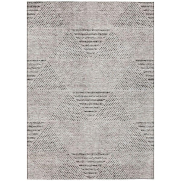 Chantille Machine Washable Indoor/Outdoor Abstract ACN777 Taupe 5 ft. x 7 ft. 6 in. Area Rug