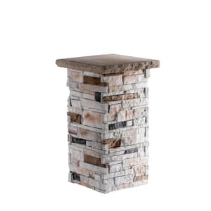 18 in. x 36 in. Dover Cliff with a Sand Flat Cap Stone Pillar Kit