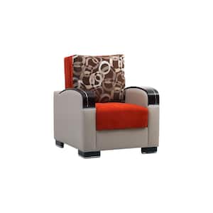 Goliath Collection Orange Convertible Armchair with Storage