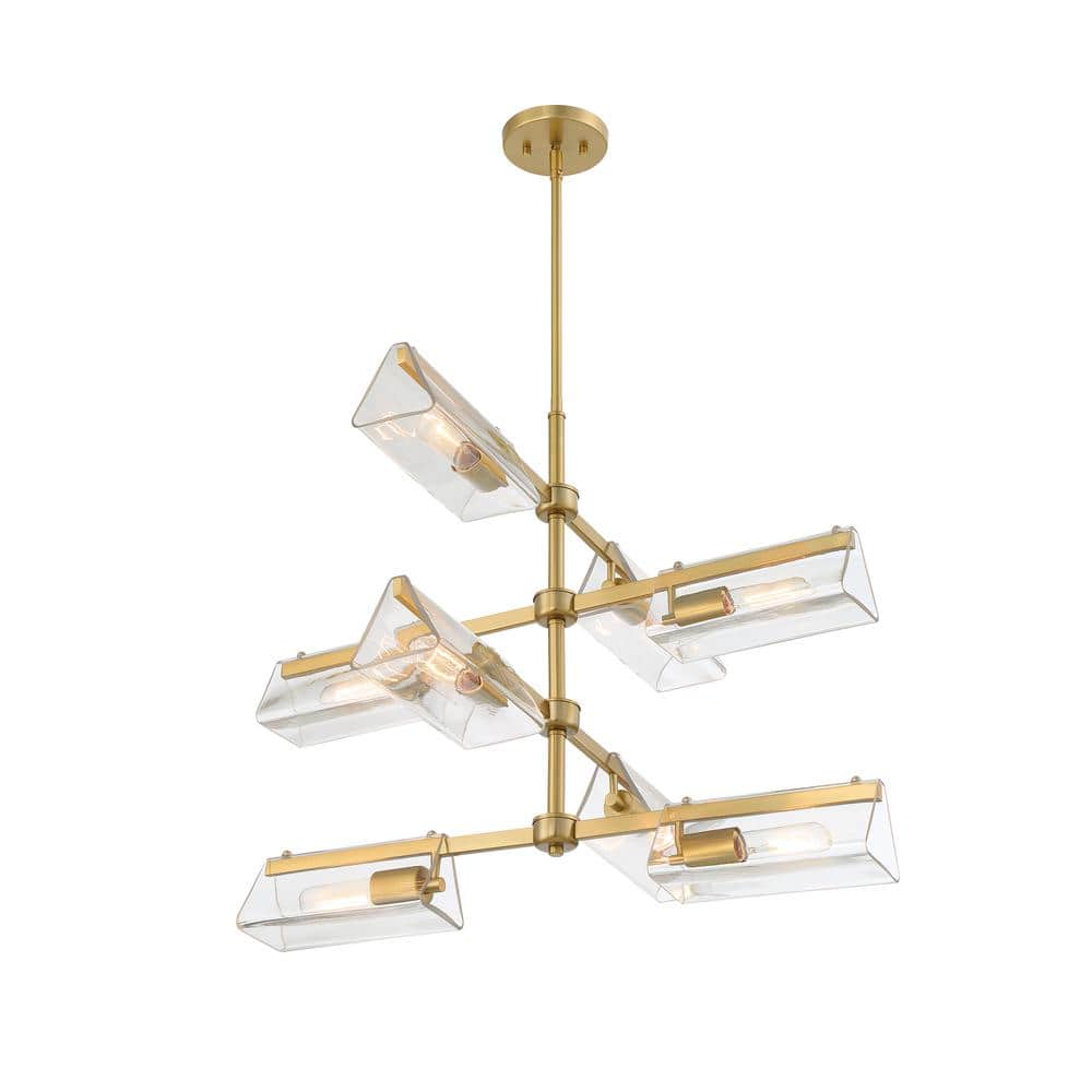 Latitude Sputnik 24.5'' Brushed Gold Leaf-Inspired Chandelier