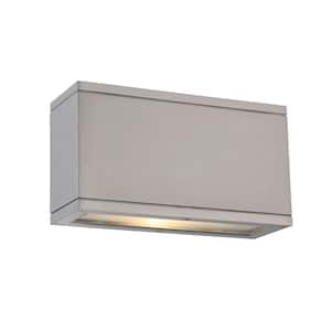 Rubix 1-Light Brushed Aluminum ENERGY STAR LED Indoor or Outdoor Wall Cylinder Light