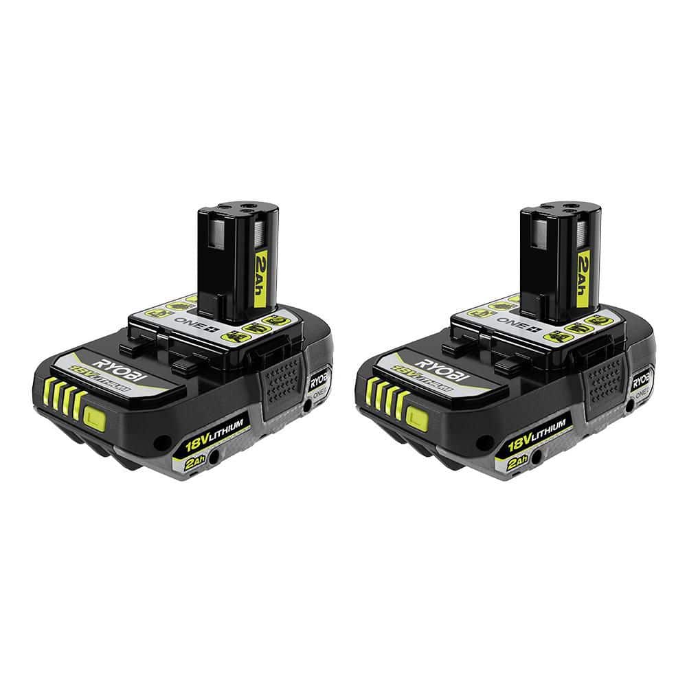 RYOBI ONE+ 18V Lithium 2.0 Ah Battery (2-Pack)