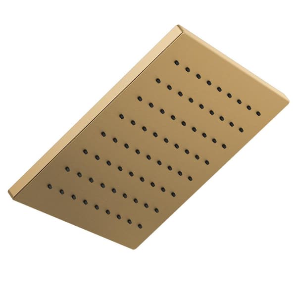 Delta Gold 1-Spray Patterns 1.75 GPM 11.75 in. Wall Mount Fixed Shower Head in Lumicoat Champagne Bronze