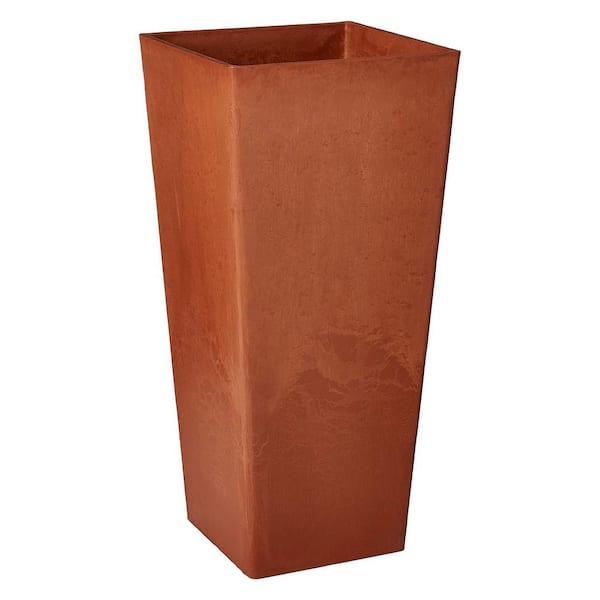 Contempo Tall Square 16 in. x 16 in. x 32 in. Terra Cotta PSW Pot