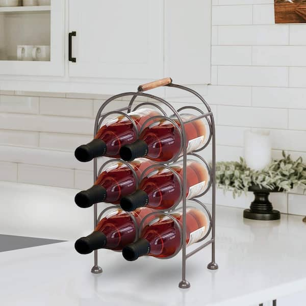 6 bottle wine rack metal new arrivals