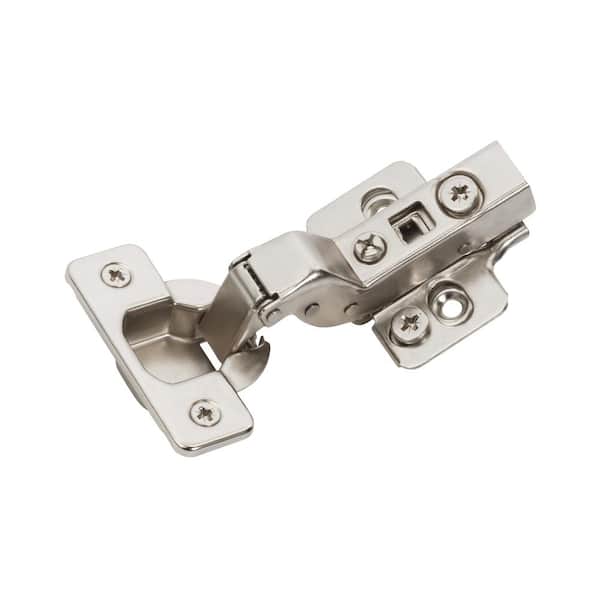 Nickel Full Inset Frameless Soft Close Euro Concealed Cabinet Hinges (2-Pack)