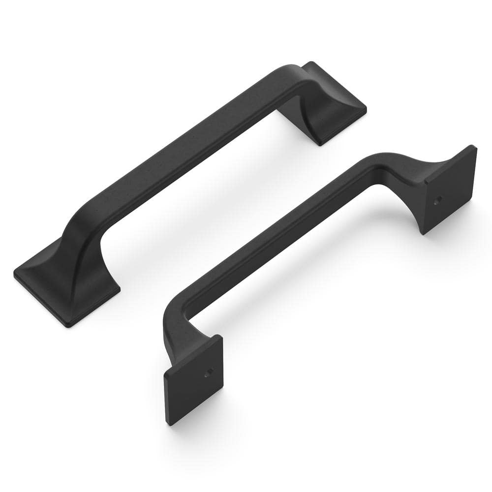 Black Iron Modern Farmhouse Cabinet Drawer Pulls, 3-3/4"