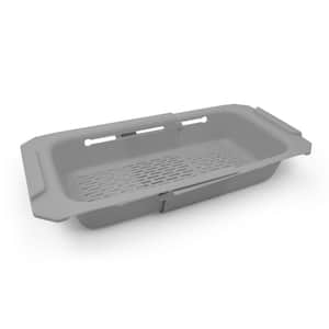 Retractable Over the Sink Strainer Grey PP