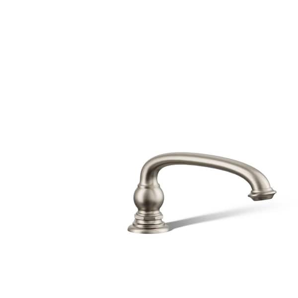 KOHLER Artifacts 9 in. Deck-Mount Bath Spout with Arc Design in Vibrant Brushed Nickel