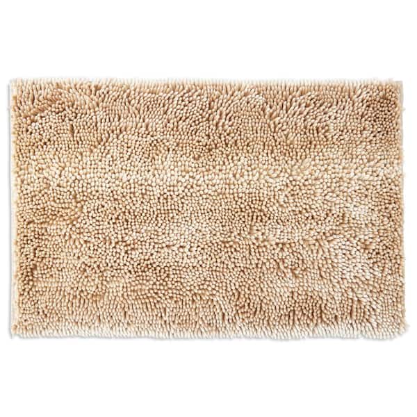 Home Dynamix Noodle 24 in. x 40 in. Beige Bath Mat