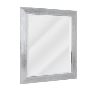 23 in. x 29 in. Chrome Textured Frame Accent Wall Mirror