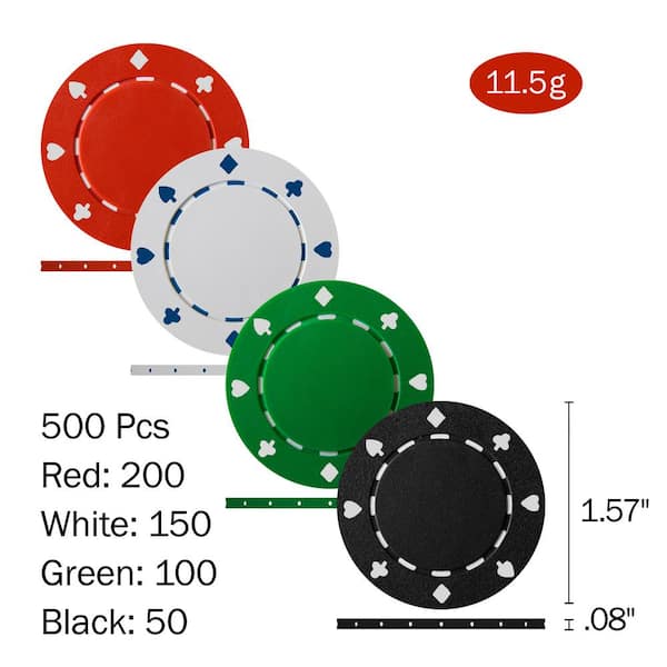 Poker Chip Case 500 Chip Aluminum Poker Chip Carrying Case w/ Felt Lining 