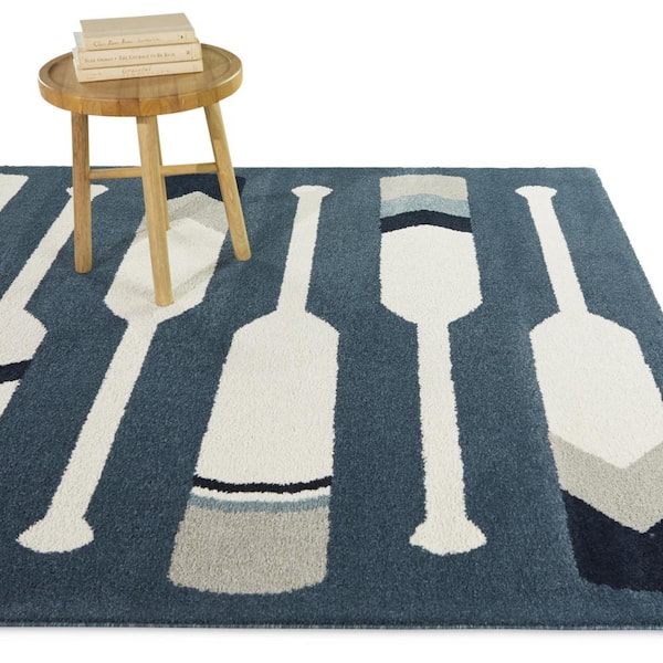 Joseph Blue 8 ft. x 10 ft. Oars Area Rug