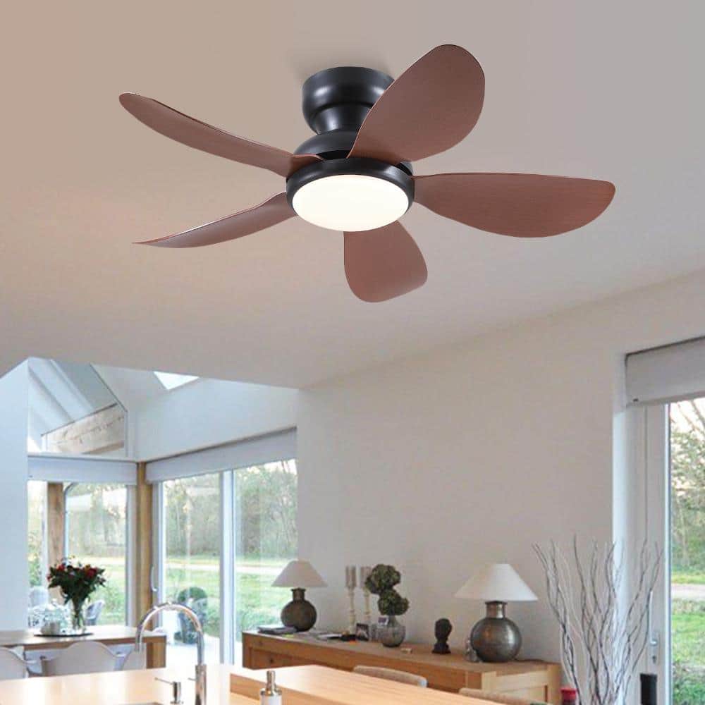 Low-profile Black Reversible DC Dimmable LED Ceiling Fan with Light, Remote Control, and App price history on PriceWatchPro