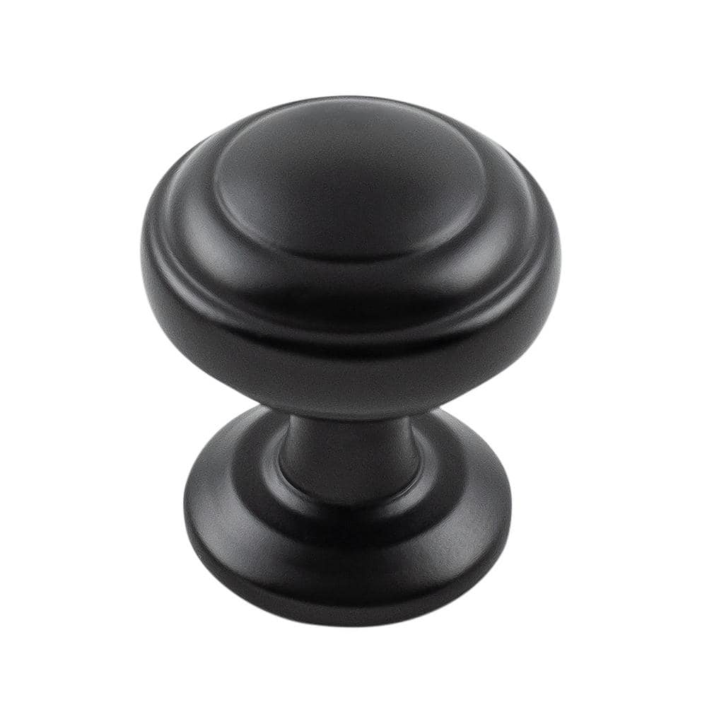 Zephyr Collection Knob 1 in. Diameter Matte Black Finish Modern Zinc Cabinet Knob (1-Pack) price history on PriceWatchPro