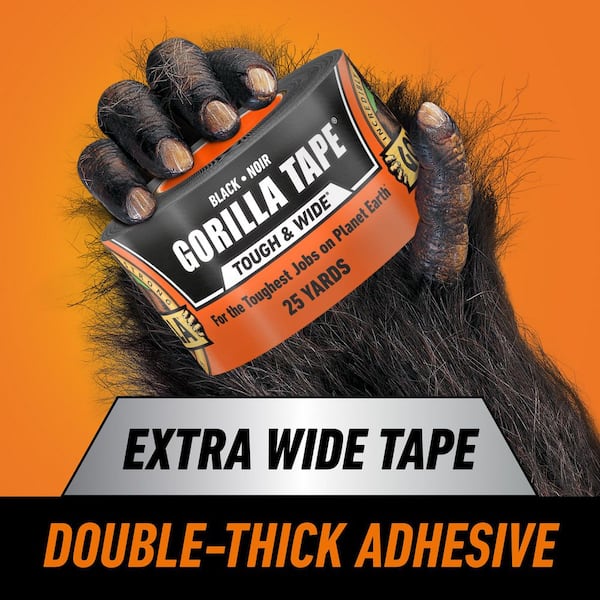 25 yds. Tough and Wide Black Tape (6-Pack)
