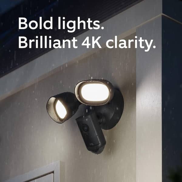 Floodlight Cam Pro Wired (2nd Gen) - Retinal 4K Security Camera, 10x Enhanced Zoom, Motion-Activated Floodlights, Black