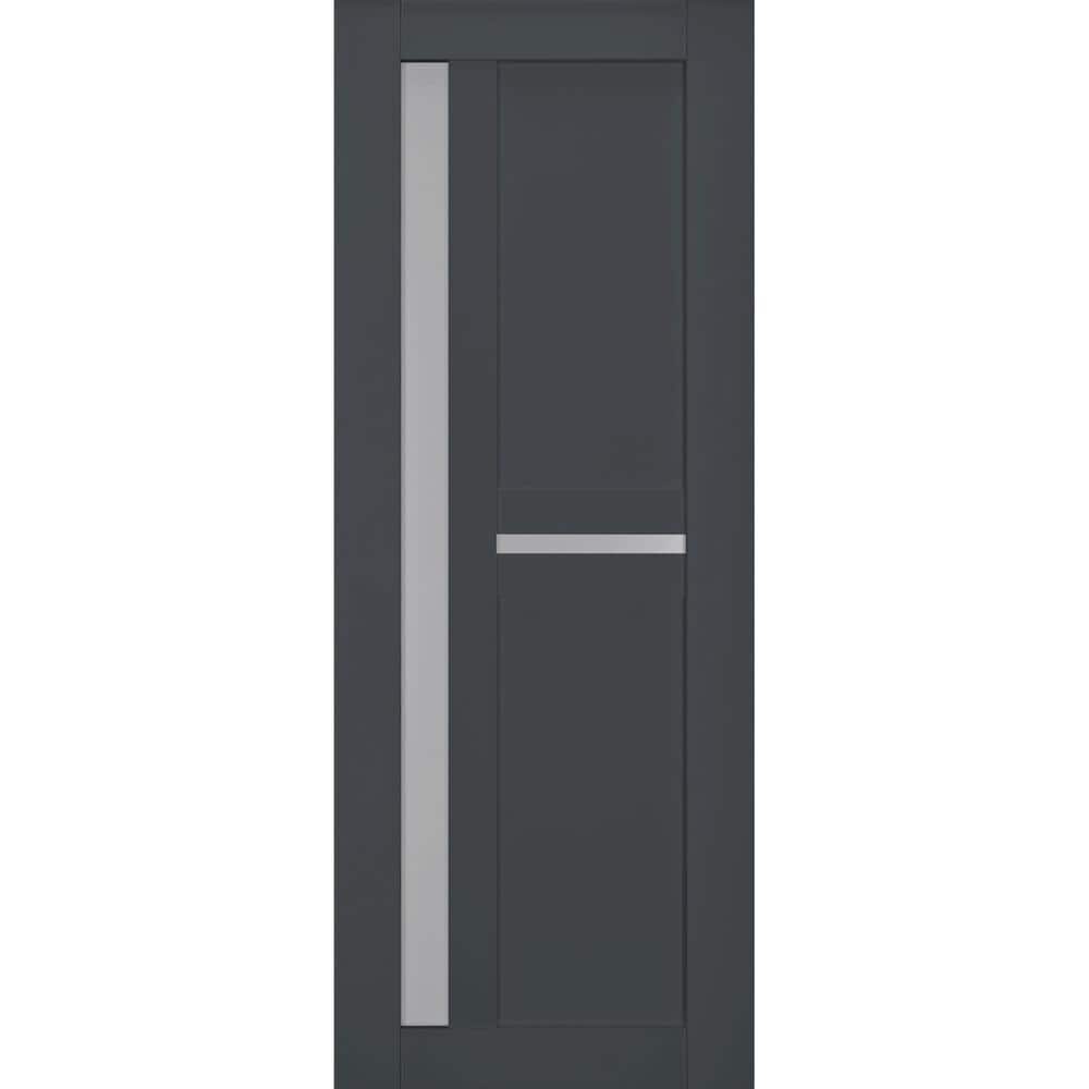 36 in. x 84 in. Solid Wood Frosted Glass Antracite Interior Door Slab price history on PriceWatchPro