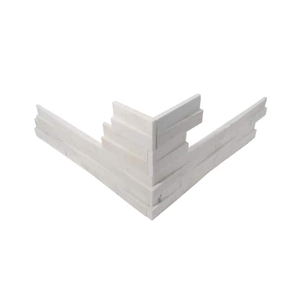 Weave Corner 6 in. x 24 in. Porcelain Honed Marble 4-Piece/set Wall Tile (4.96 sq. ft/case)