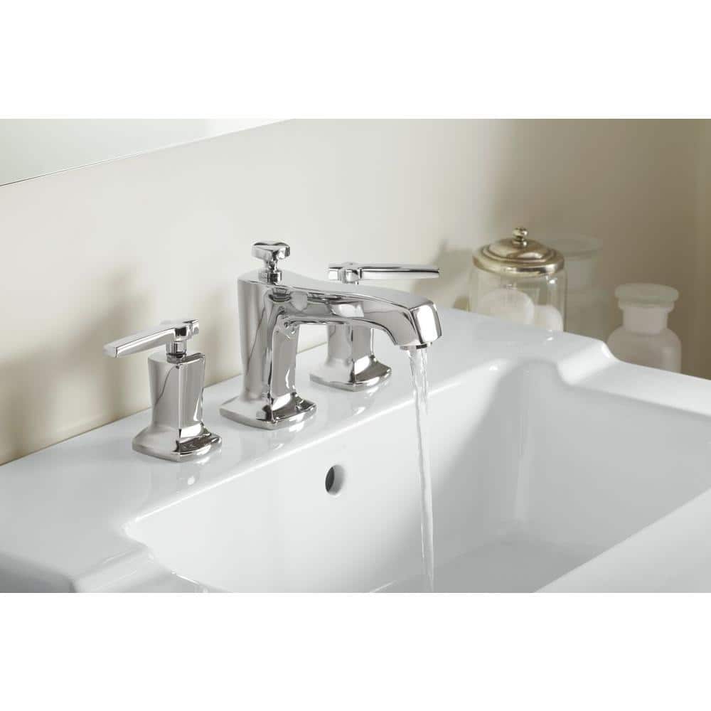 Margaux Polished Chrome Widespread Bathroom Faucet with Drain Assembly