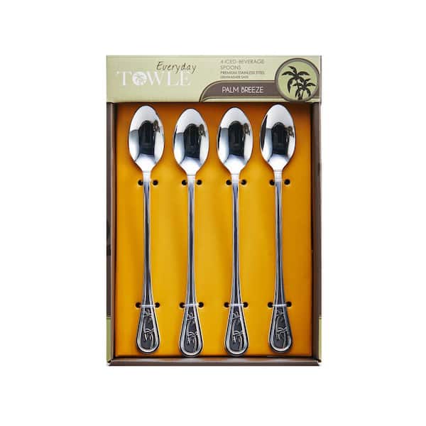 Stainless Steel Set Of 4 Towle Living 5228615 Flamingo Iced beverage spoons 