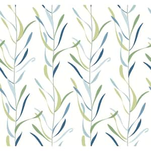 Chloe Vine Peacock Multi-Colored Matte Pre-pasted Paper Wallpaper 60.75 sq. ft