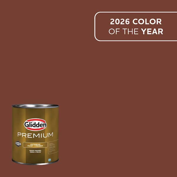 Glidden Premium 1 qt. PPG1060-7 Warm Mahogany Satin Exterior Latex