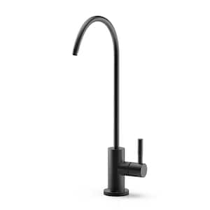 Single Handle Single Hole Bathroom Water Filter Standard Kitchen Faucet in Black