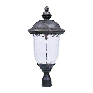 Carriage House 12.5 in. Wide 1-Light Outdoor Oriental Bronze Post Light