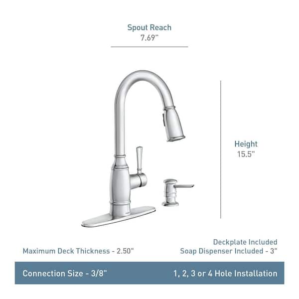 Moen Noell 2024 87791SRS - Stainless Steel with Soap Dispenser - VERY GOOD CONDITION