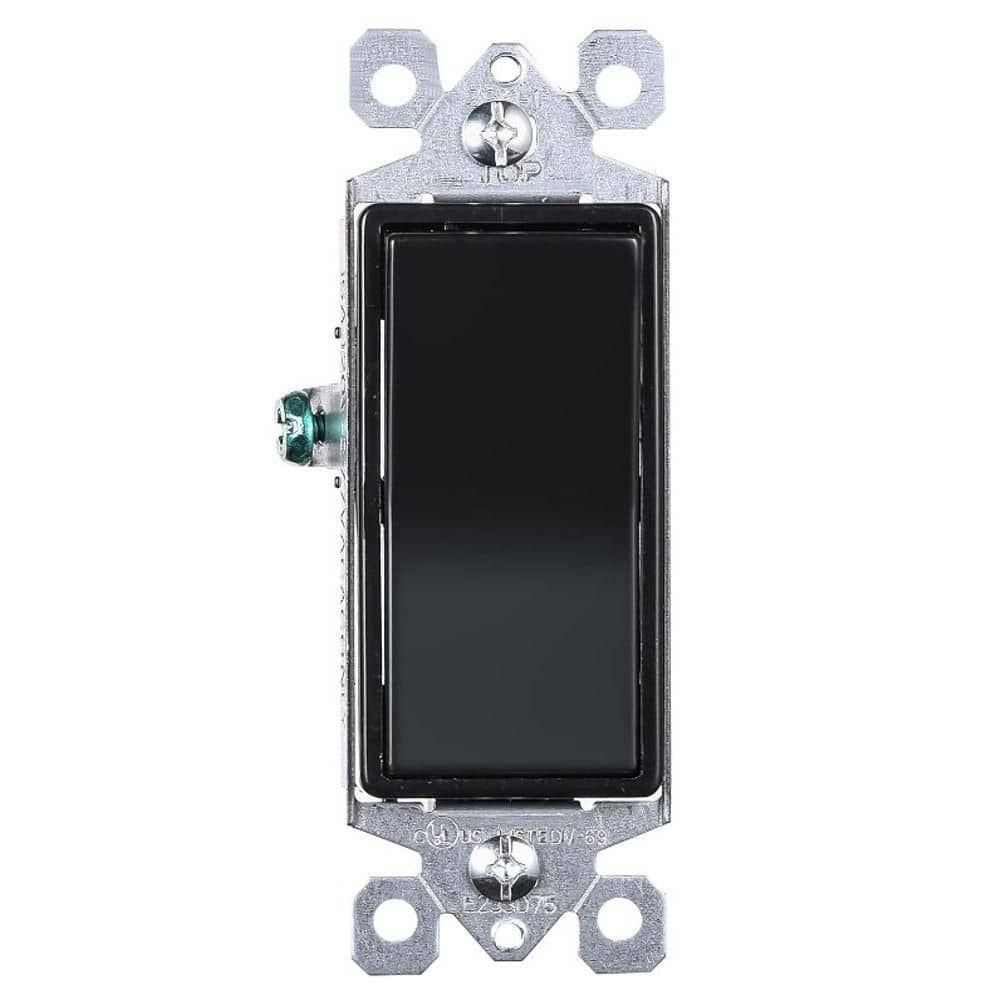 Decorator 15 Amp Single-Pole Paddle/Rocker Wall Light Switch in Black (10-Pack) price history on PriceWatchPro