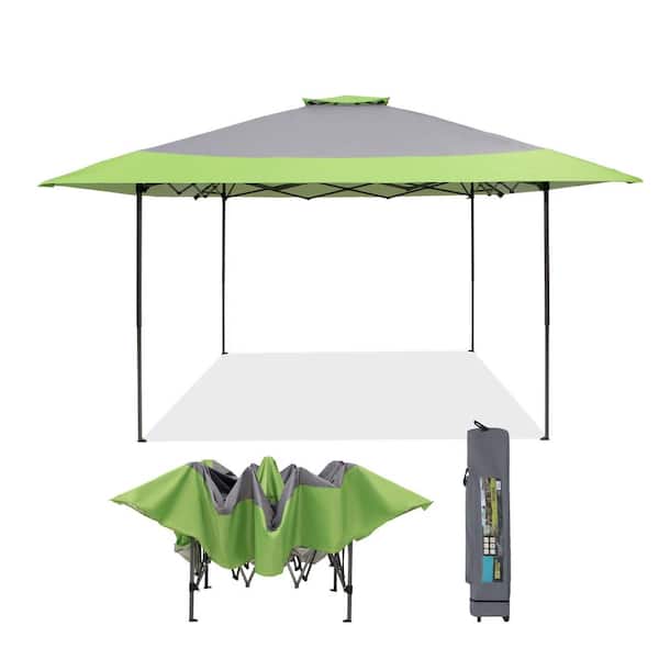 Everbilt 8 ft. X 8 ft. Grey Straight Leg Instant Canopy Pop