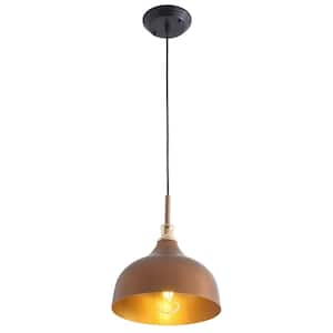 JAZAVA 11 in. 1-Light Oil Rubbed Bronze Industrial Pendant Light with ...