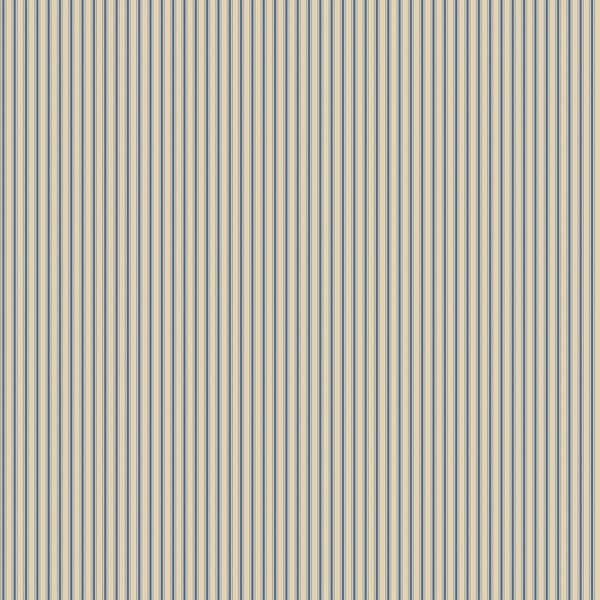 Unbranded Miniatures 3 Collection Navy/Beige Ticking Stripe Matte Finish Vinyl on Non-woven Non-pasted Wallpaper Roll