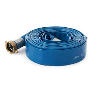 600 in. PVC 1.5 in. Dia 75 PSI Lay Flat Hose, Blue