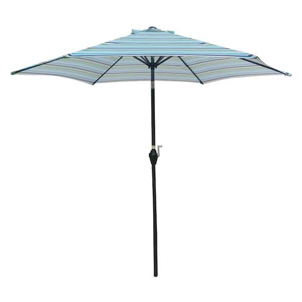 cenadinz 9 ft. Outdoor Patio Market Table Umbrella Blue