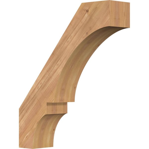Ekena Millwork 5 1/2"W x 22"D x 26"H Balboa Smooth Knee Brace, Western Red Cedar
