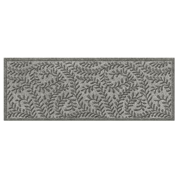 WaterHog Boxwood Medium Gray 22 in. x 60 in. PET Polyester Indoor Outdoor Doormat