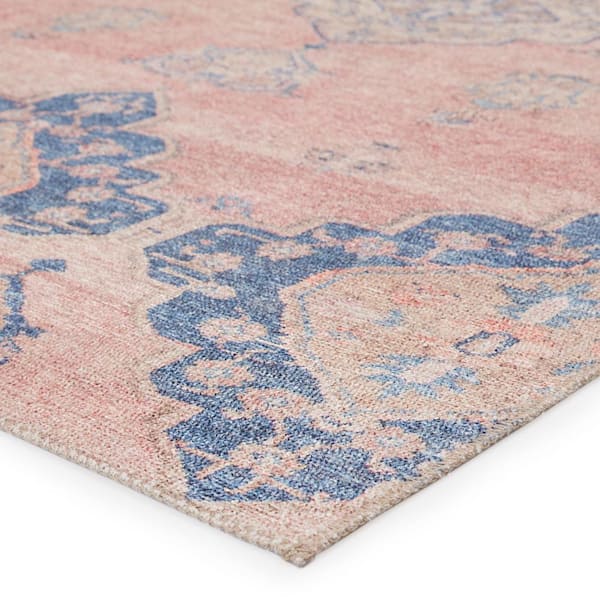 Adalee Pink/Blue 7 ft. 6 in. x 9 ft. 6 in. Medallion Area Rug